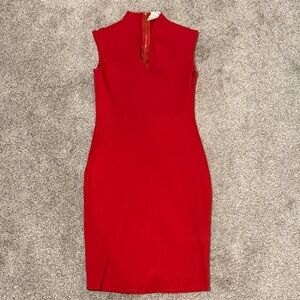 Elegant Red Sleeveless Dress